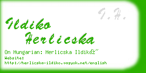 ildiko herlicska business card